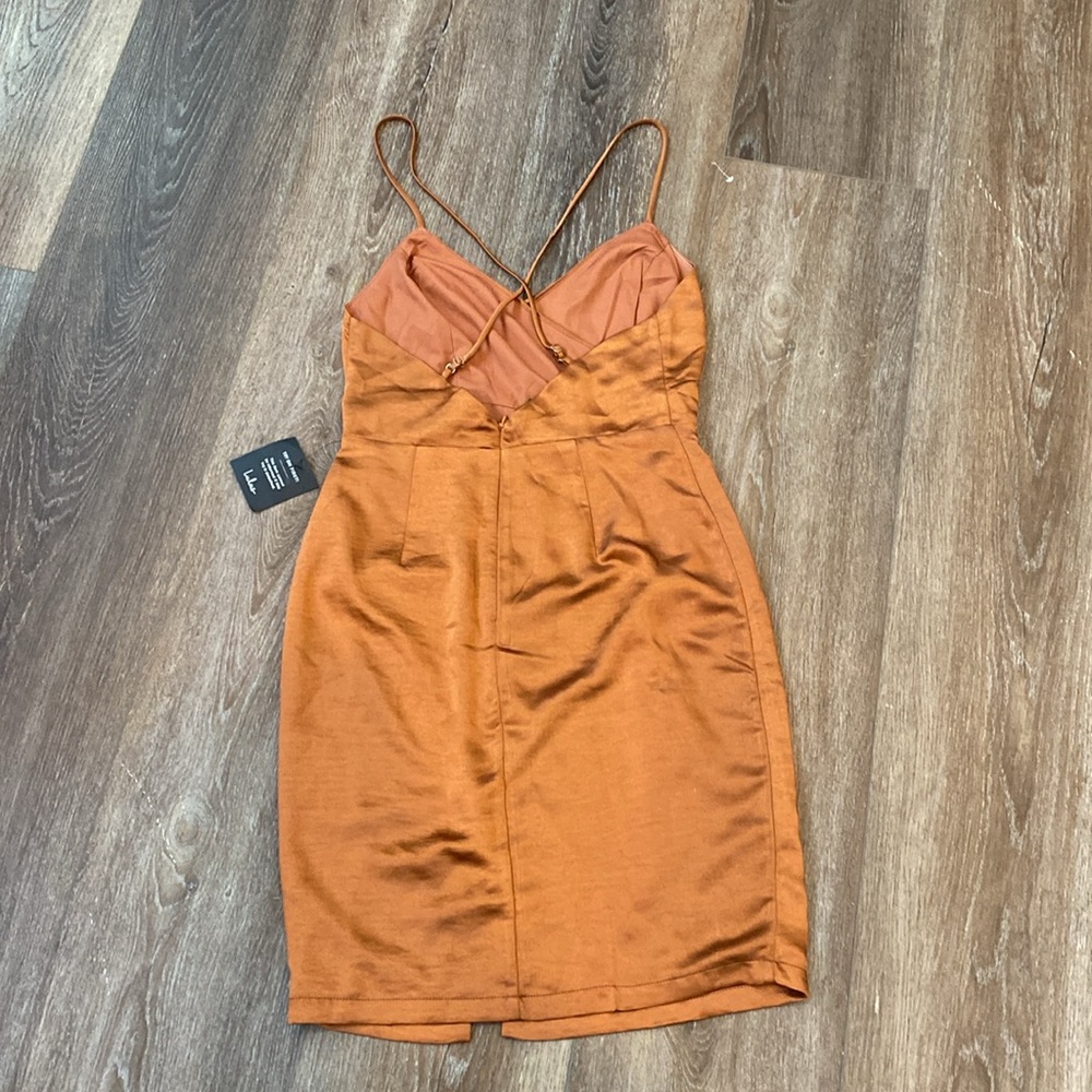 Lulu's Rust Midi Dress